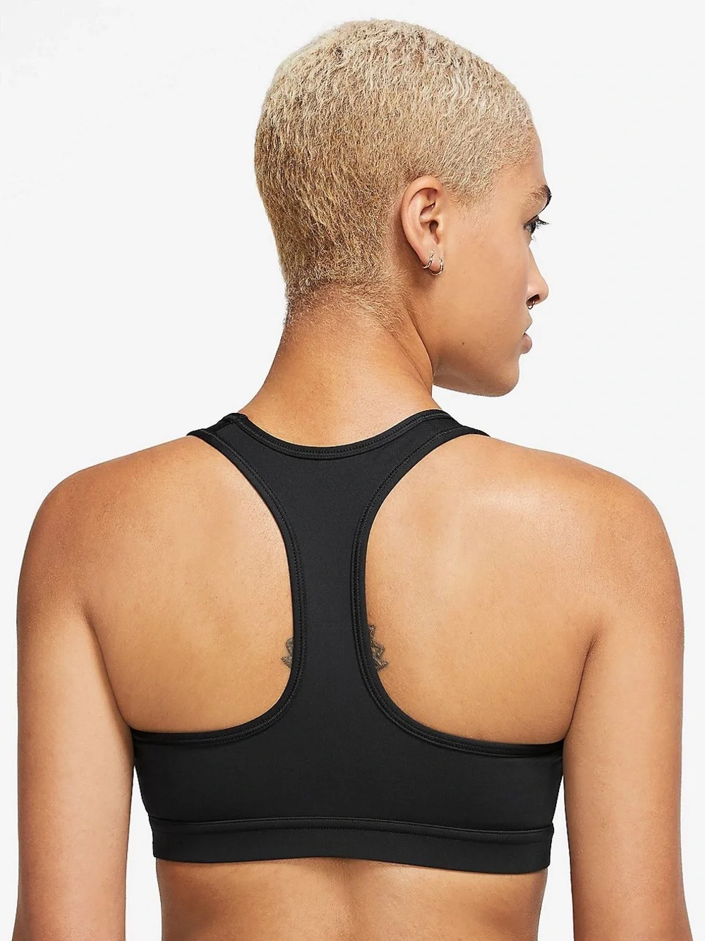 NWT Nike Swoosh Sports Bra XL Black Racerback Medium Support Workout Bra